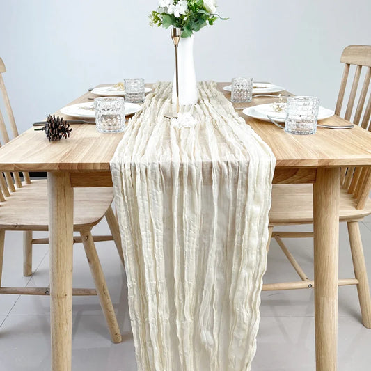 chemin de table beige mariage