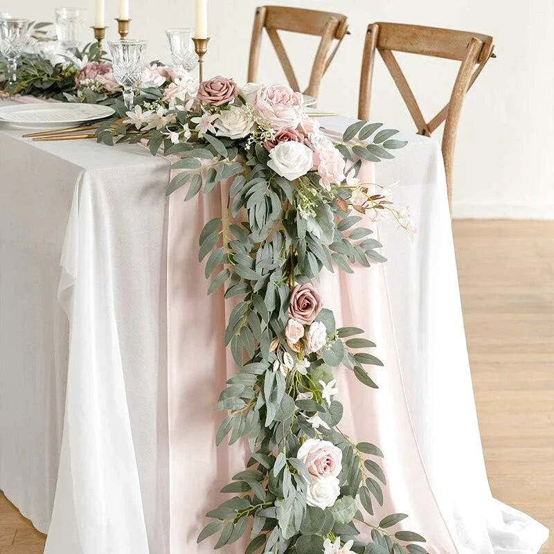 chemin de table fleuri mariage