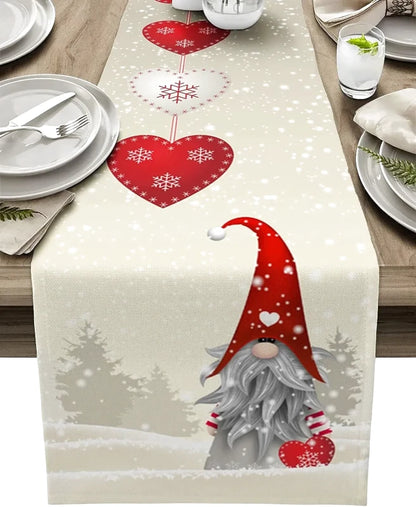 chemin de table gris noel