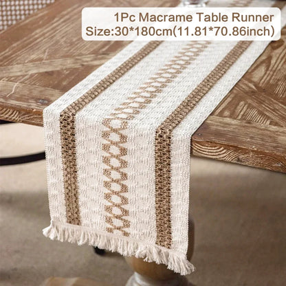 chemin de table imitation toile de jute