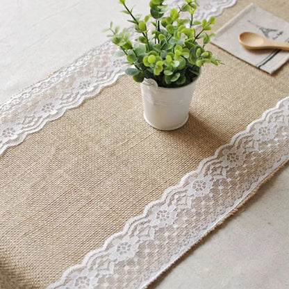 chemin de table mariage toile de jute