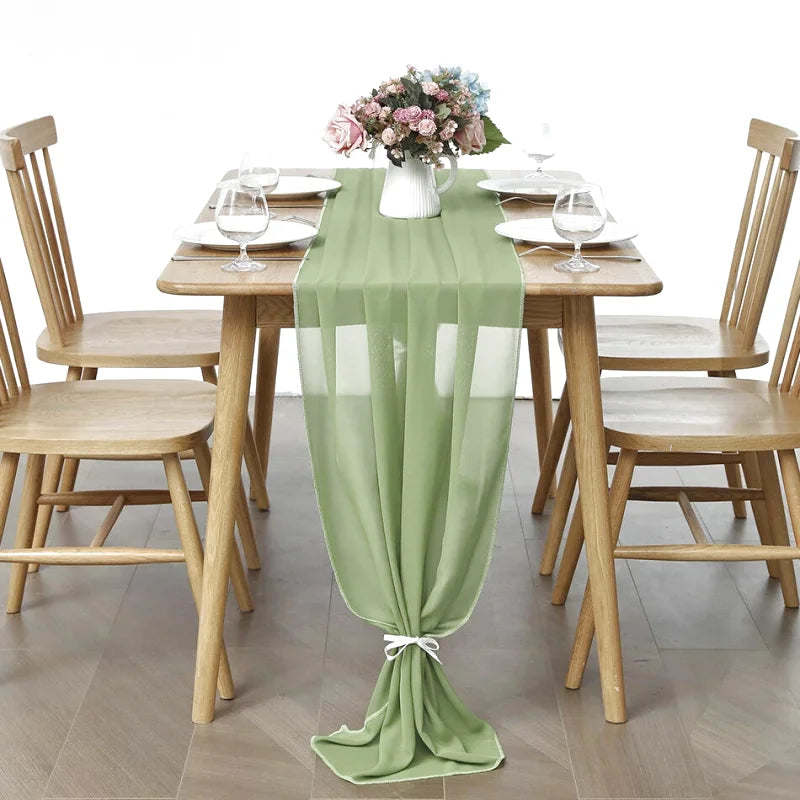 chemin table vert chic